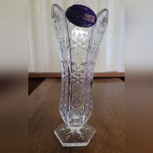 Clear Glass Crystal 8" Vase (114)
